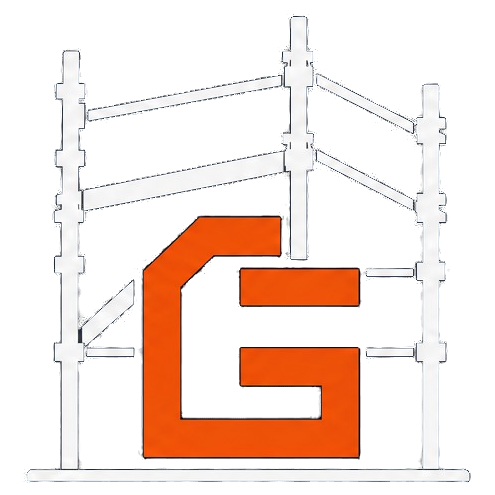 GerMont Logo – Gerüst mit zwei Gerüstbauern